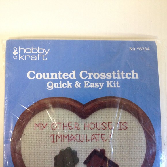 Vintage Hobby Kraft Counted Cross Stitch Kit #8734 1987 Quick & Easy Sealed - Picture 2 of 9